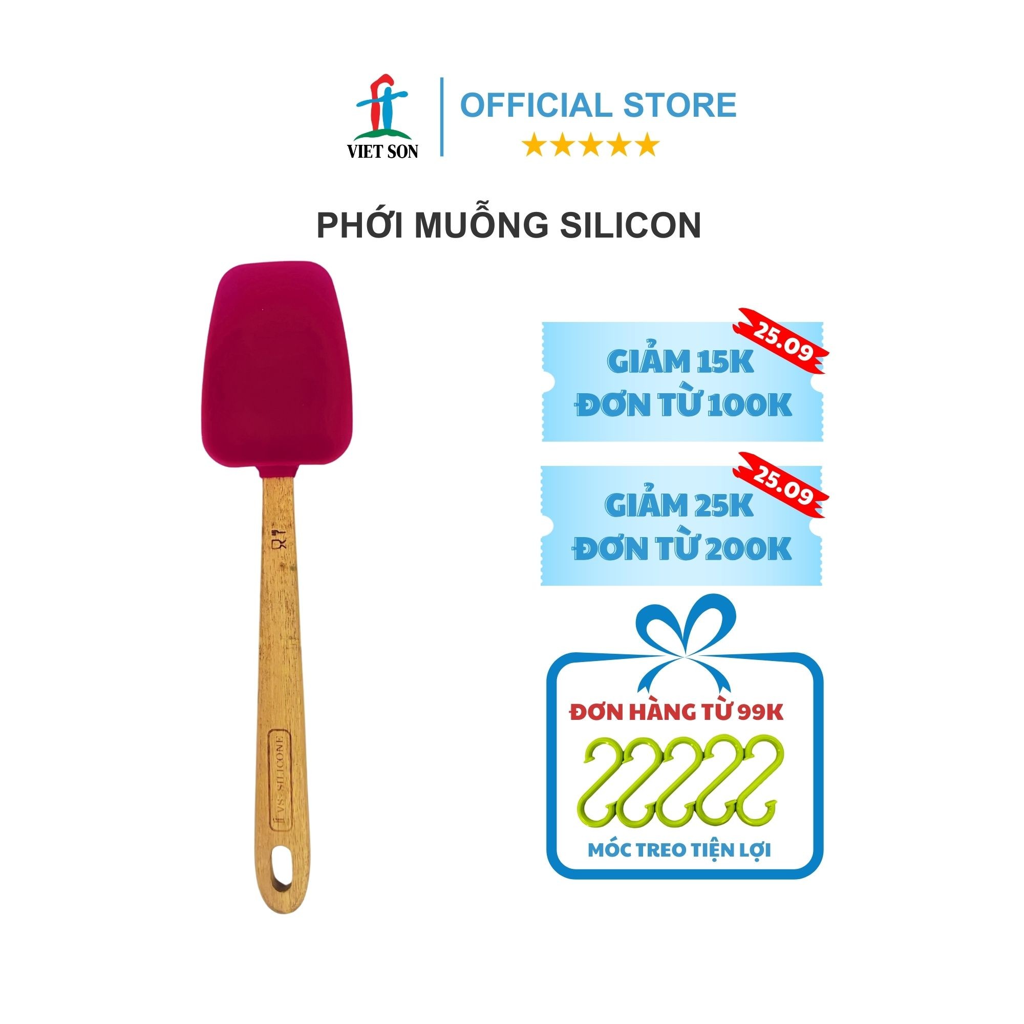 Phới Trộn Bột Silicon Dạng Muỗng VIETSON Đa Năng